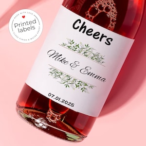 Cheers Wine Label, Wedding Party, Gift for Couple, Wine Bottle Label, Whiskey Sticker, Personalized Label, Customized Gift, Wedding Gift