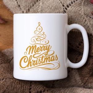 Merry Christmas Mug, Christmas Gift, Holiday Mug, Holiday Gifts, Cute Christmas Mug, Xmas Gift, Coffee Lover Gift, Gift for Friends