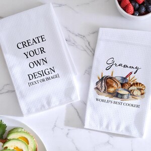 Make Your Own Personalized Kitchen Towel, Kitchen Decor, Hand Towel, Colorful Towel, Unique Gift, Dish Towel Art, Tea Towel, Custom Gift