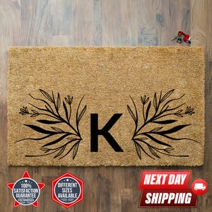 Customized Doormat, Monogrammed Doormat, Custom Initial Doormat, Personalized Gift, Coir Doormat, Housewarming Gift, Closing Gift, Door Mat