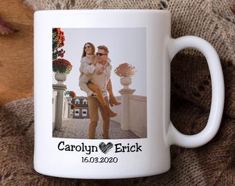 Custom Couple Photo Mug, Photo Mug Gift, Coffee Mug, Wedding Gift, Valentine Gift, Custom Photo Mug, Anniversary Gift, Hot Chocolate Mug