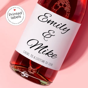 Wine Label, Gift for Couple, Party Favors, Wedding Day Gift, Wedding Wine Label, Personalized Champagne Label, Customized Gift, Custom Label