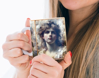Painting Gift for Coffee Lover or Art Lover, 11oz Ceramic Coffee Mug/Cup, Decorative Painting Mug, victorian art, victorian mug