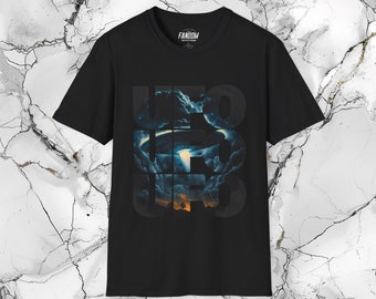 UFO Night Sky Encounter Unisex Softstyle T-Shirt