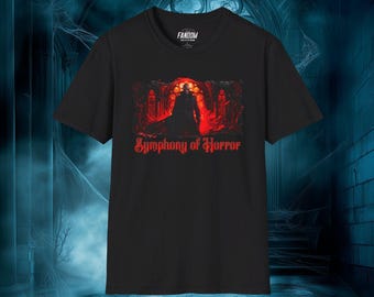 Symphony of Horror Unisex Softstyle T-Shirt, Gift for Horror Fans