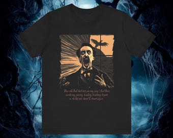 Poe the Scream Unisex Jersey Short Sleeve Tee, Edgar Allan Poe, The Raven