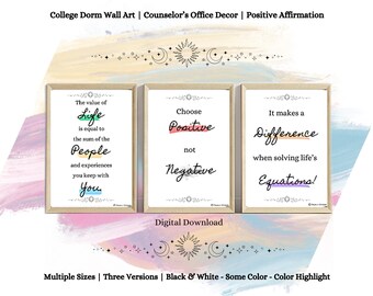 College Dorm Decor, Dopamine Decor,  Sorority Wall Art Decor, Positive Affirmation Art, Apartment Wall Art, College Printable Download, Gift