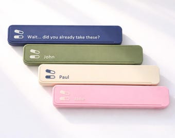 Personalized 7 Day Pill Case | Gift for Mom, Dad, or Grandparents | Travel Vitamin Box