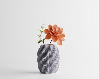 Sculptural Vase | 3D Printed Plant Pot with Drainage