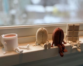 Coffee Friends – Articulated Shelf Sitters, Coffee Bar Decor