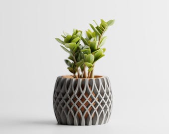 Interweave 3D Printed Planter | Woven Plant Pot with Drainage