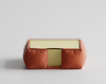 NoteNest 3D Printed Post-it Holder | Cozy Soft-Texture Desk Organizer | Modern Minimalist Office Decor | Soft Office Collection