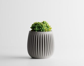 Fluted Column Planter | Modern 3D Printed Plant Pot
