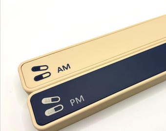 AM PM 7 Day Pill Box | Stylish Weekly Medication Organizer | Wellness Gift