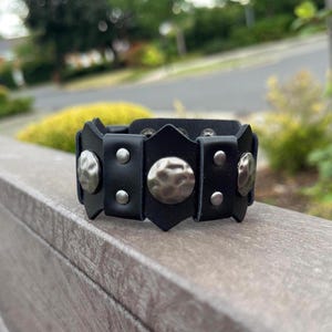 Genuine Leather Bracelet, Genuine Leather Wristband Leather Bracelet, Black Leather Cuff Bracelet, Leather Men&#39;s Bracelet, Christmas Gift