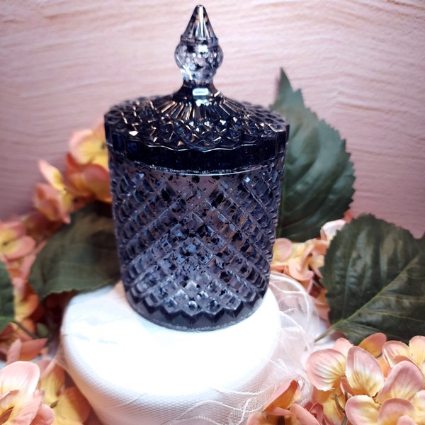 Handmade Epoxy Trinket Box - Elegant Organizer for Rings & Trinkets - Black Foil and Clear Resin Craftsmanship
