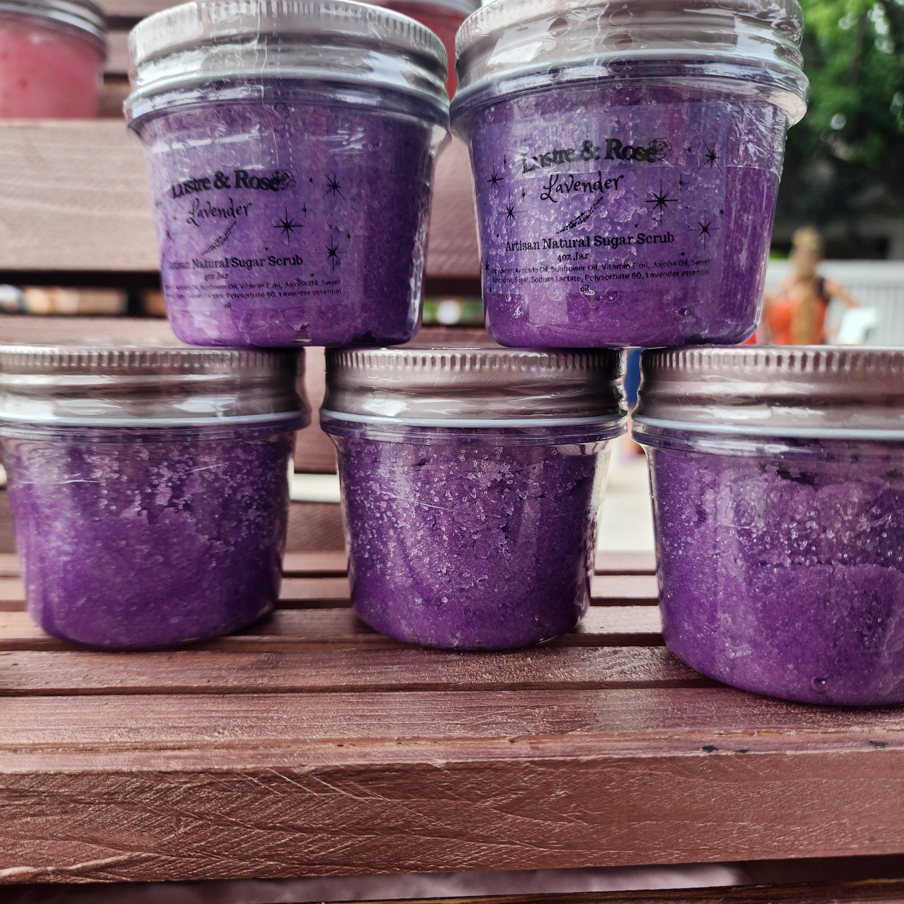Lavender Sugar Scrub: Natural Exfoliating Body Scrub, Handmade Spa Gift