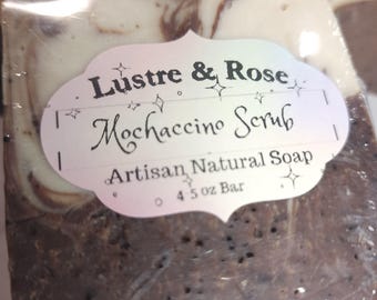 Mochaccino Scrub Soap - Coffee-Scented Exfoliating Bar