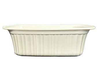 Corning French White Vintage Ribbed 2 QT Loaf Pan