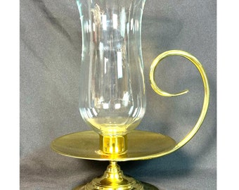 Baldwin USA Brass Hurricane Lamp Vintage Candleholder 13.5" tall-Stunning!