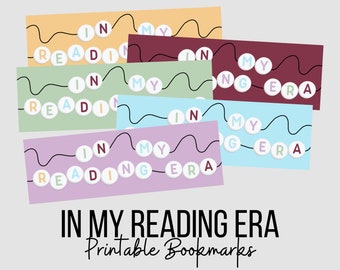In My Reading Era Taylor Swift Eras Tour Inspired + Themed Printable Bookmarks | Perfect Gift for Swifties and Readers Alike!