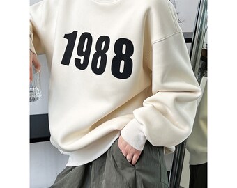 Printed Pullover Sweatshirt Women Lazy Loose Early Autumn Oversize Top