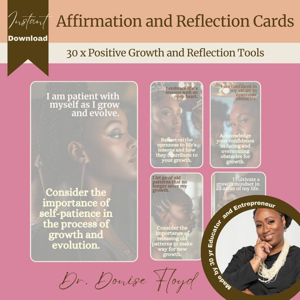 Empowering Affirmation Deck, Self Reflection Affirmation Cards self help Inspirational Quote Card, Daily Affirmation Gift, Gifts for Women