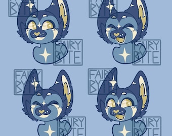 4 Custom Character drawings for voice activated display avatar/PNG tuber