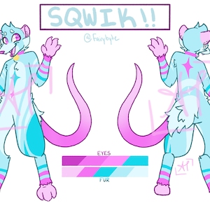 Custom Furry Fursona Character Reference Sheet Commission