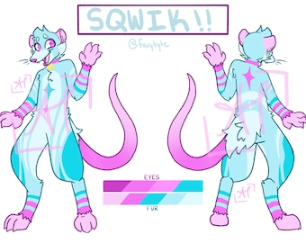 Custom Furry Fursona Character Reference Sheet Commission