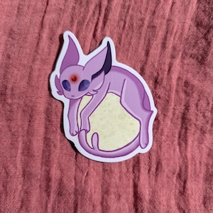 Cute 2.5 inch Umbreon Espeon semi waterproof vinyl sticker