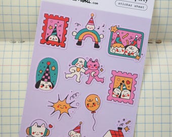 party • sticker sheet