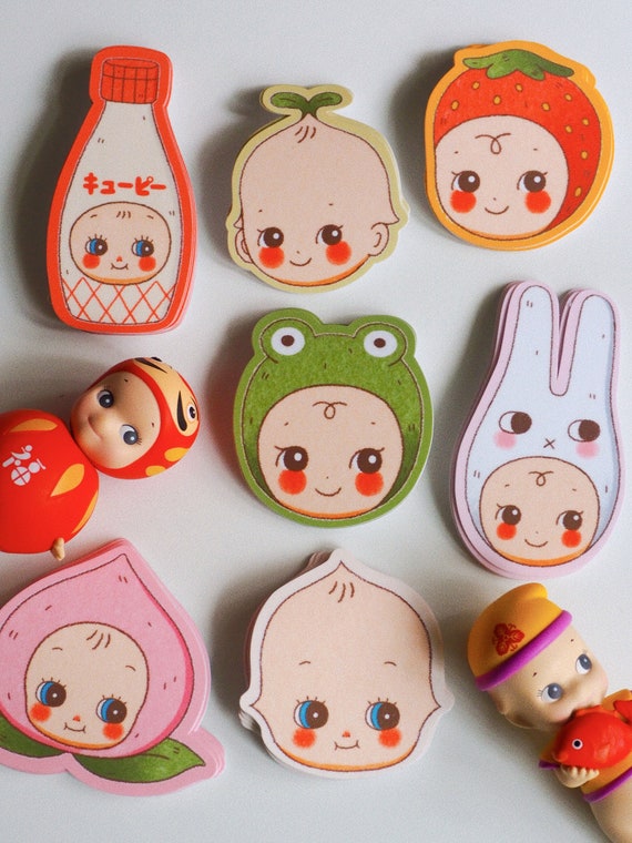Kewpie & Sonny Angel Stickers – Matte Vinyl Die Cut Sticker