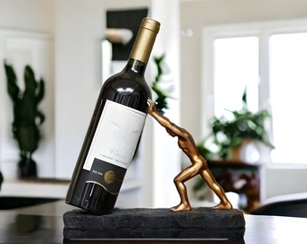 Hand made, Luxury Creative Wine Rack ,Resin Figurine Suitable For Wine ,Cabinet unique ,Home Decor Crafts