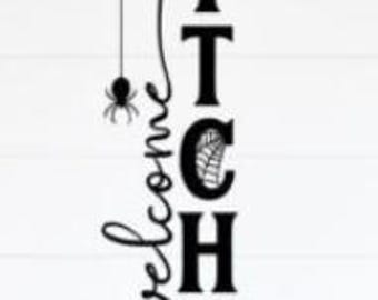 Hexen Herzlich Willkommen | Türschild | Digitaler Download | Veranda Zeichen | Halloween-Zeichen | Hexe Zeichen | Hexen