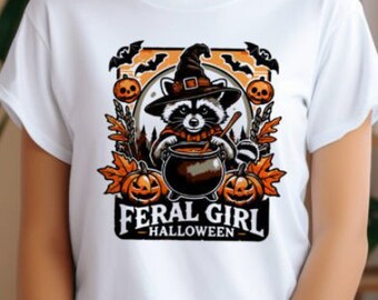 Feral Girl Halloween | Feral Funny Design | Feral Design | Halloween | Digital Download | PNG | Halloween PNG