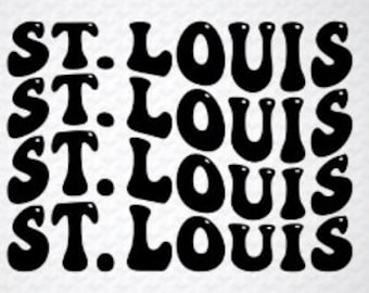St Louis Wavy Font | St Louis City | STL | Digital Download | PNG |SVG |Print