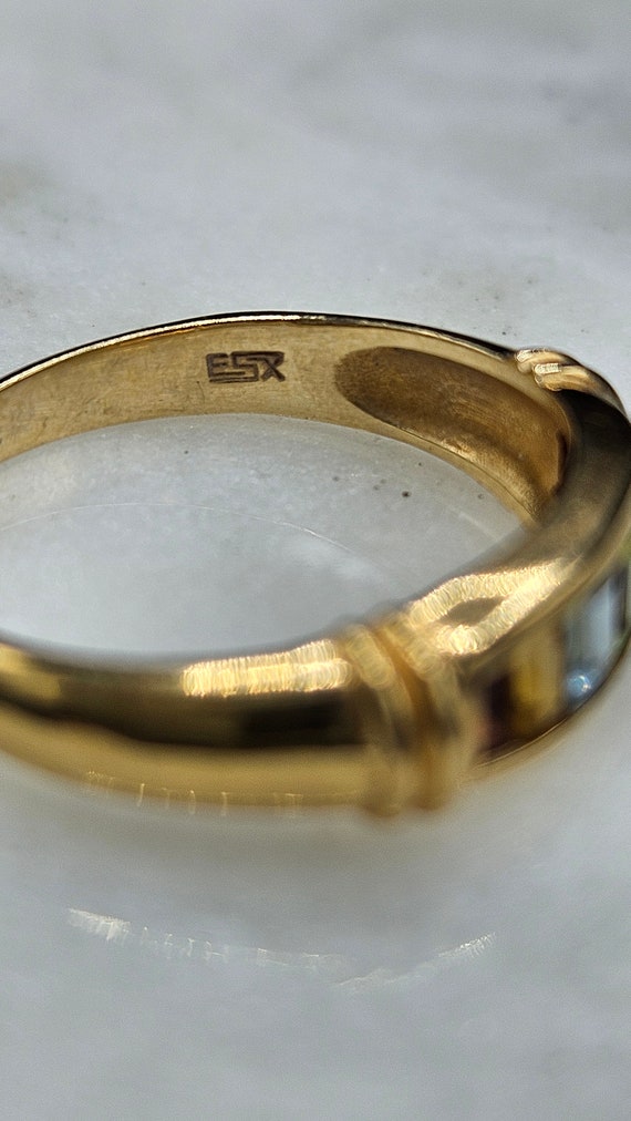 14k yellow gold multi-gemstone ring - image 5