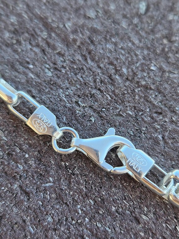 Vintage Italian 925 sterling silver biker chain - image 4
