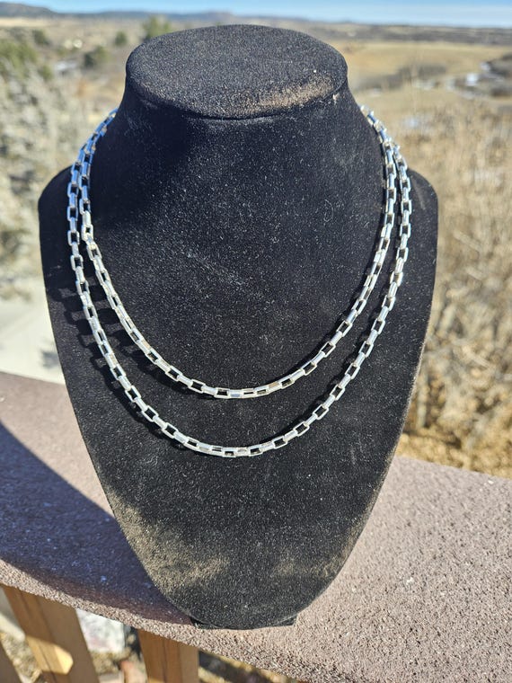 Vintage Italian 925 sterling silver biker chain - image 1