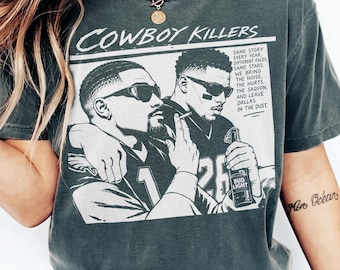 Cowboy Killers Shirt, Jalen Hurts Saquon Barkley Tee, Philadelphia Football Shirt, Philly Football Fan Gift, Vintage Football Tee