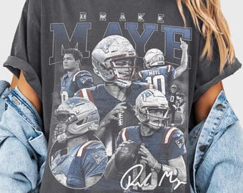 Comfort Colors Drake Maye Shirt, Casual Wear, Sports Fan Gift, Birthday Present, Unique Graphic Tee