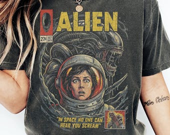 Comfort Colors Vintage Alien Movie 1979 Comic T-shirt
