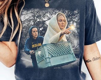 Caitlin Clark Sophie Cunningham ET Parody Shirt, Funny Basketball Meme Tee, Indiana Fever Fan Gift, Comfort Colors Vintage Graphic Shirt