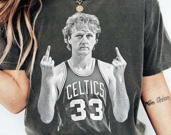 Larry Bird Middle Finger Comfort Colors Shirt