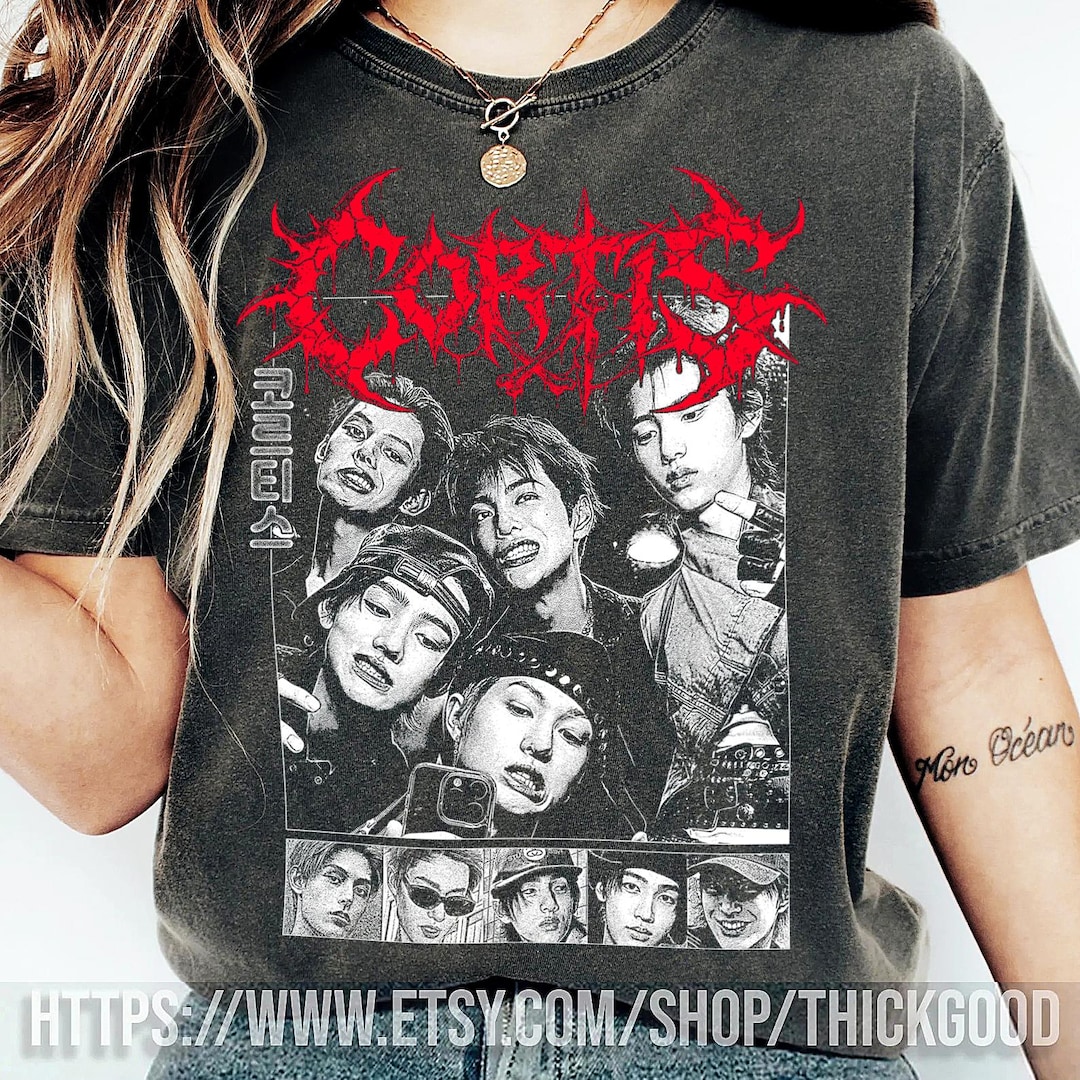 CORTIS ソウルコン　ツアー　グッズ　Tシャツ　Mサイズ ゴンホ　ゴノ Buy CORTIS Bootleg 90s Vintage T-shirt | K-pop Heavy Metal Concert