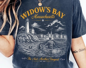 Comfort Colors Widow's Bay Massachusetts Shirt, Vintage Travel Poster Tee, Retro TV Show Graphic Top, Fictional Town Merch, Horror Fan Gift