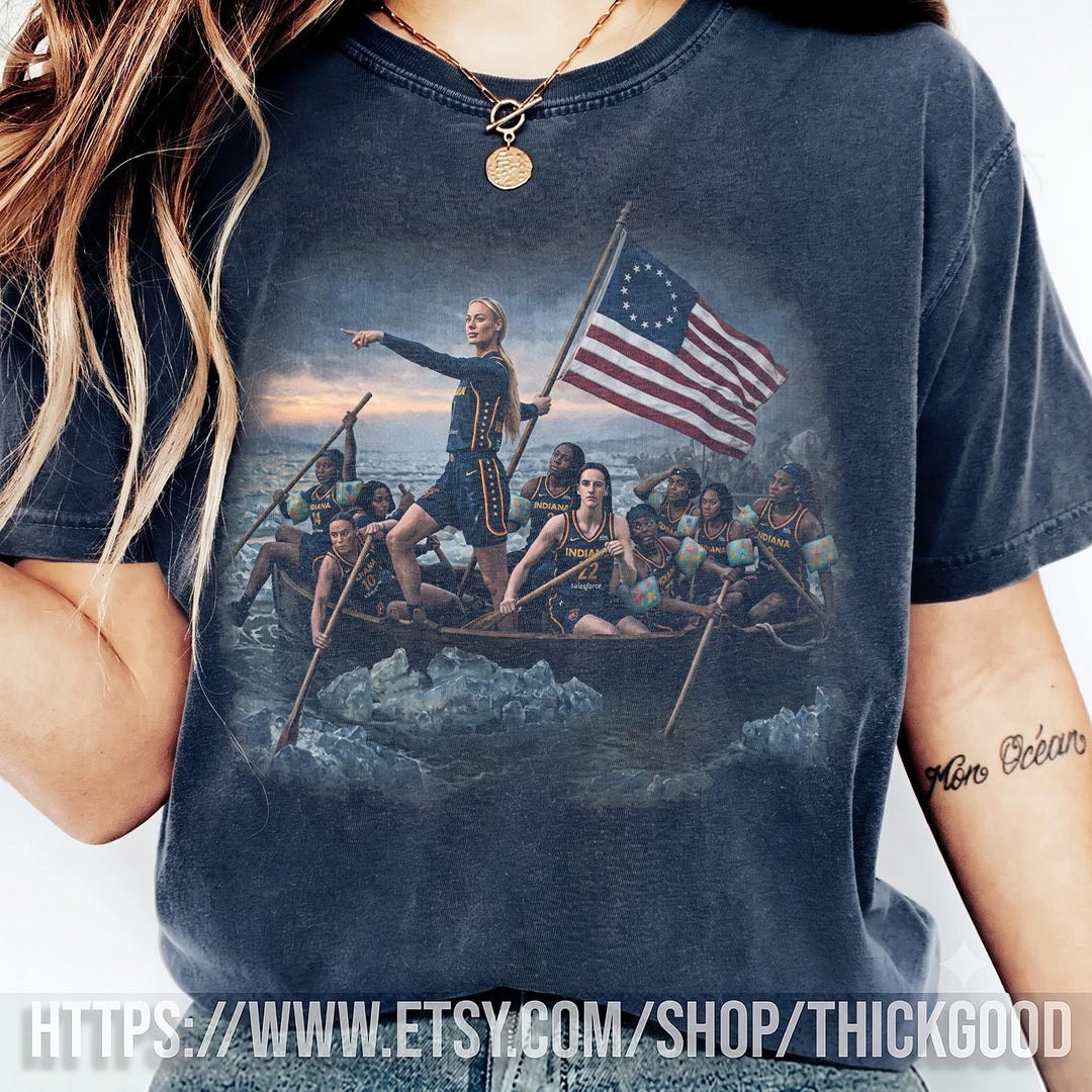Sophie Cunningham Caitlin Clark Crossing The Delaware Shirt, Indiana Women's Basketball Vi