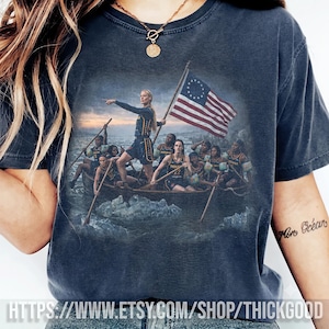 Sophie Cunningham Caitlin Clark Crossing The Delaware Shirt, Indiana Women's Basketball Vintage T-Shirt, Indiana Fever Graphic Tee image 1