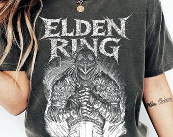 Comfort Colors® Elden Ring vintage shirt, gamershirts, cadeau voor hem, cadeau voor haar, uniseks T-shirt